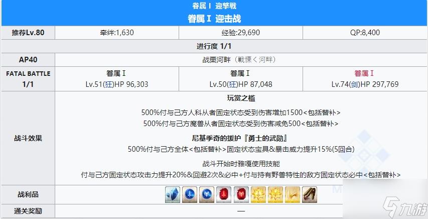 fgo通古斯攻略 通古斯主线本柱子战关卡配置