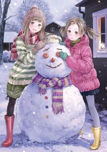 ​你那里下雪了吗？一组雪天与二次元美少女图集，一起感受下雪天吧